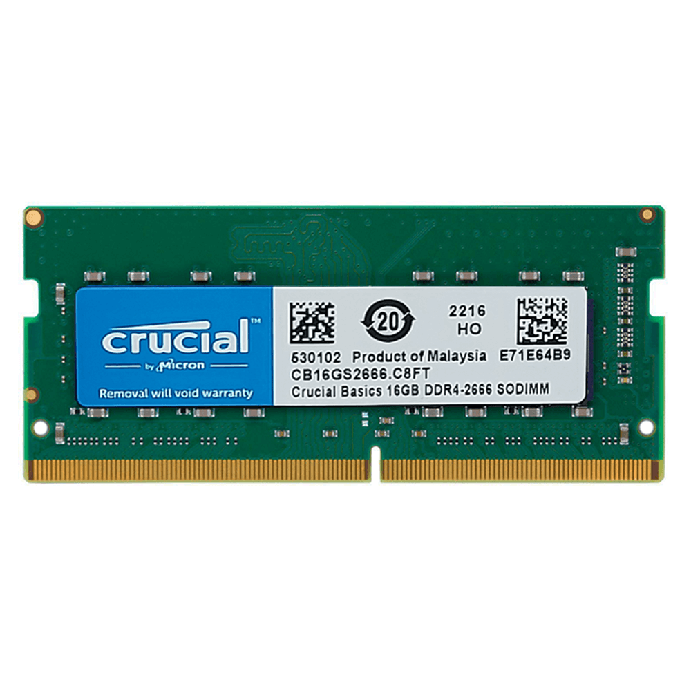 خرید و قیمت رم لپ تاپ کروشیال 16 گیگ DDR4 2666 MHz CL19